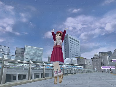 Yay it's snowing in Akihabara!