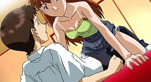 gos111 Asuka explains to Shinji that if he weren't playing dating sims he could hit that.