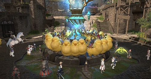 Fat chocobo army taking over